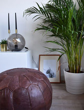 Load image into Gallery viewer, Premium XL Leather Pouf Chocolate